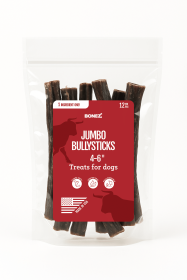 Bonez, Jumbo Bully Sticks, 12 Sticks, 6 Inch (size: 6 Inch)