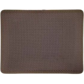 Cat Litter Mat Double Layer Filter Anti-bring Out (Option: Brown-40x50)